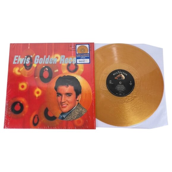 Elvis Presley Golden Records Walmart Exclusive Gold Vinyl LP 2020 Orthophonic - Picture 1 of 9